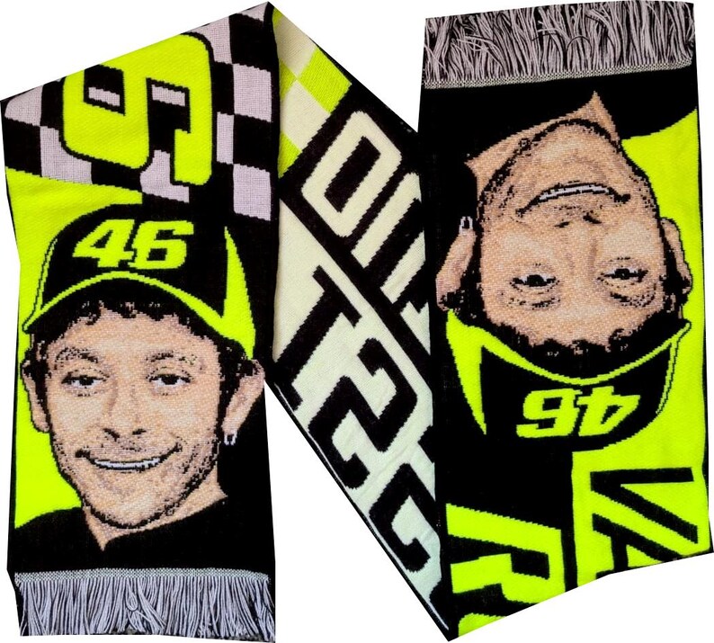 Scarf valentino rossi motogp sciarpa scarves gift sa 100% ACRYLIC FAN jersey flag bandana image 2