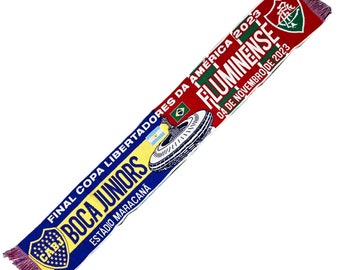 Scarf boca junior x fluminense vs copa liberators 2023 final brazil maracana scarves gift 100% ACRYLIC FAN jersey flag bandana