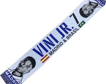 Scarf Vinicius Jr Madrid calcio sciarpa scarves gift sa 100% ACRYLIC FAN jersey flag bandana