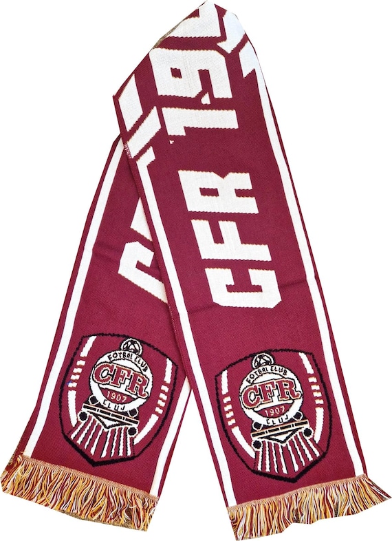 Sciarpa Ufficiale CFR Cluj 1907 – Sciarpa Da Calcio Romena Per Tifosi (Made In Italy)