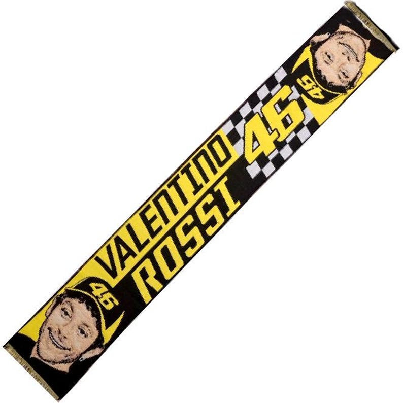 Scarf valentino rossi motogp sciarpa scarves gift sa 100% ACRYLIC FAN jersey flag bandana image 1