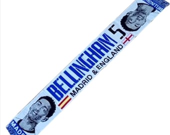 Scarf Jude Bellingham Madrid calcio sciarpa scarves gift sa 100% ACRYLIC FAN jersey flag bandana