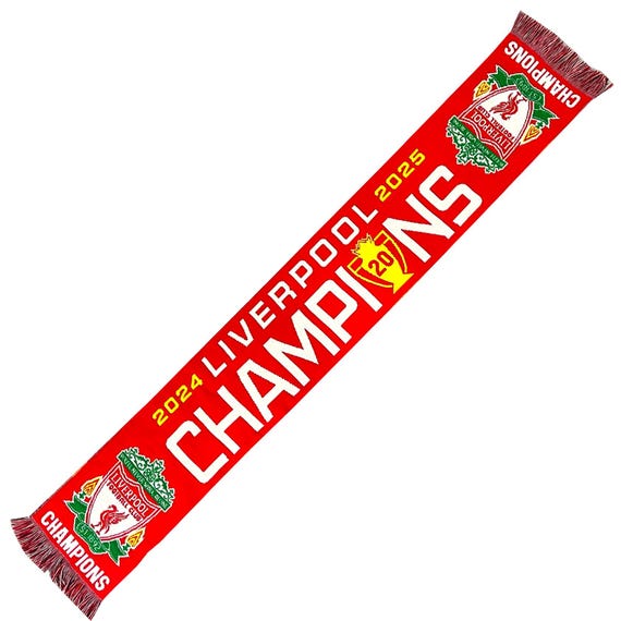 Scarf Liverpool Champions Winner 2025 Football Flag Gift 100