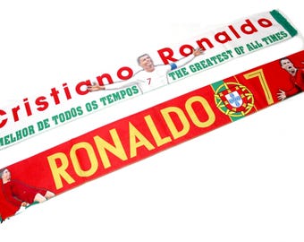 Scarf cristiano ronaldo goat 900 goals al nassr football fan supporter 2 sides schal scarves gift 100% FAN jersey flag bandana polyester