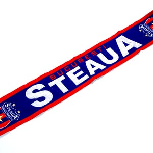 Scarf FC Steaua Bucharest fcsb romania scarves champion 100% ACRYLIC FAN tshirt jersey flag