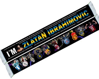 Scarf i'm zlatan ibrahimovic who are you? sweden 2 sides schal scarves gift sa 100% FAN jersey flag bandana polyster