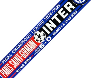 Sjaal PSG vs Inter finale Champions League 2025 sjaals cadeau 100% ACRYL FAN shirt vlag bandana Parijs Milaan