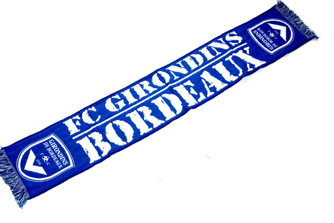 Écharpe Girondins De Bordeaux Vintage 80 - Officielle, Neuve Avec Défaut