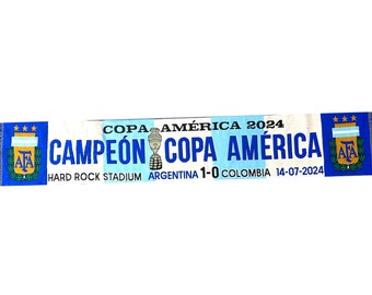 Scarf argentina champions campeon winner copa america 2024 hardrock stadium final match game messi jersey flag bandana game