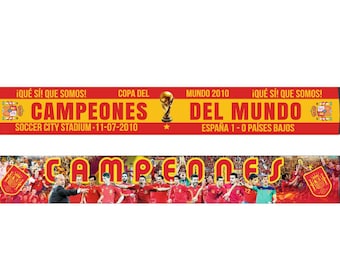 Scarf spain espana world cup 2010 winner champions football fan supporter 2 sides scarves gift 100% polyester FAN jersey flag bandana