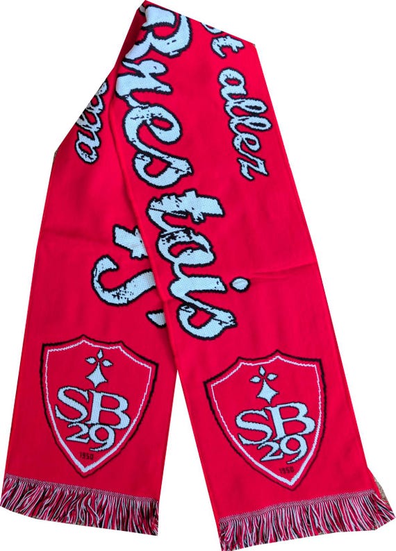 Scarf Stade Brestois France Calcio Sciarpa Scarves Gift Sa 100