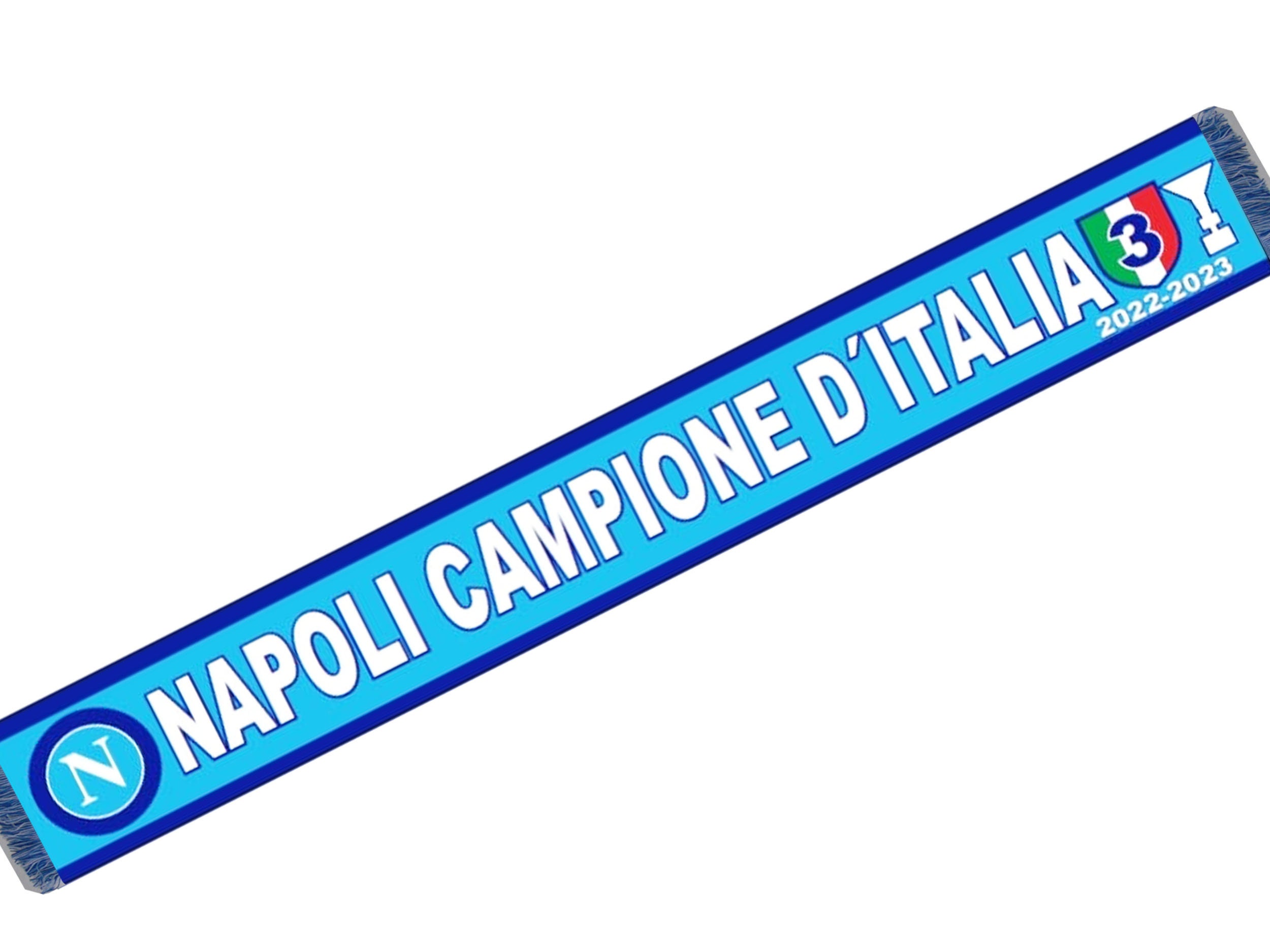 Sciarpa Ufficiale SSC Napoli - Campioni Forza Napul3, Colore Bianco - Per Tifosi - Foto 9