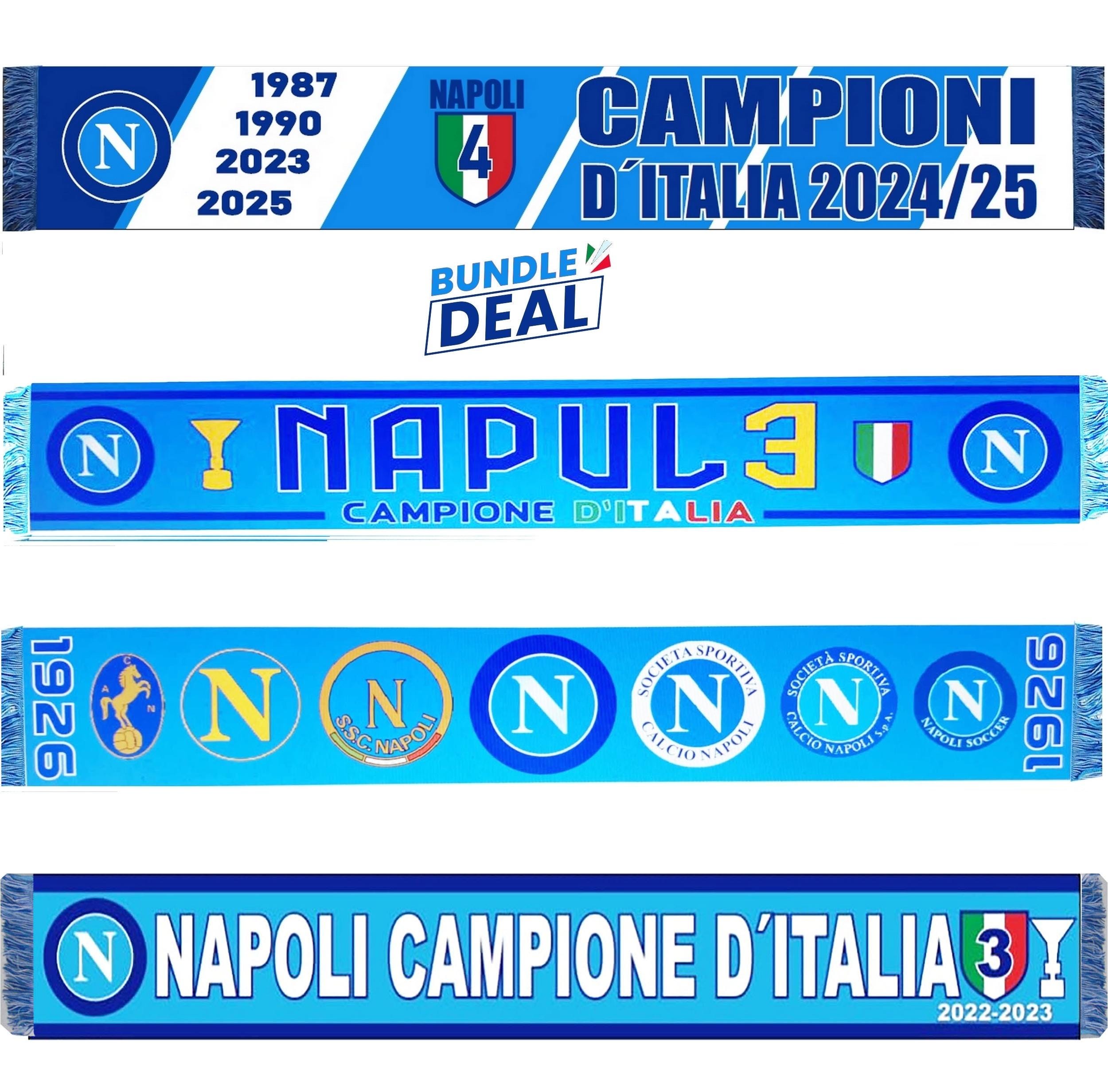 イタリア　サッカー　SSCナポリ　1987年　優勝記念旗 Scarf Bundle Discount Ssc Napoli Campioni Italia 2025 Champion