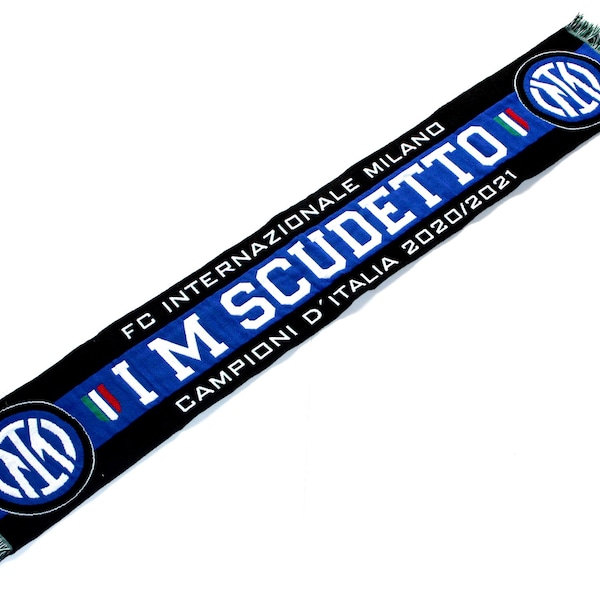 Scarf Football SCUDETTO Club Internazionale Milano Italy calcio sciarpa scarves gift sa 100% ACRYLIC FAN jersey flag bandana