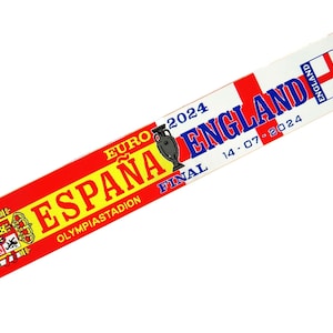 Bufanda final eurocopa 2024 olympiastadion vs españa x inglaterra bufandas regalo 100% ACRÍLICO FAN jersey bandera bandana jornada