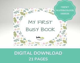 My First Busy Book Printable Activities for Toddlers and Preschoolers - Educational screen-free activities for kids - Digital Download