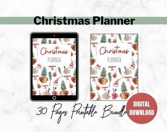 Christmas Planner Printable, Holiday Planner, Gift Budget Planner Christmas Gift List, Christmas Undated Printable Plan Christmas To Do List