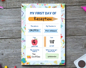 My First Day  Wipe Clean Keepsake - School theme Mat Digital Download | First Day of School | Back to School | Back to School Photo Prop