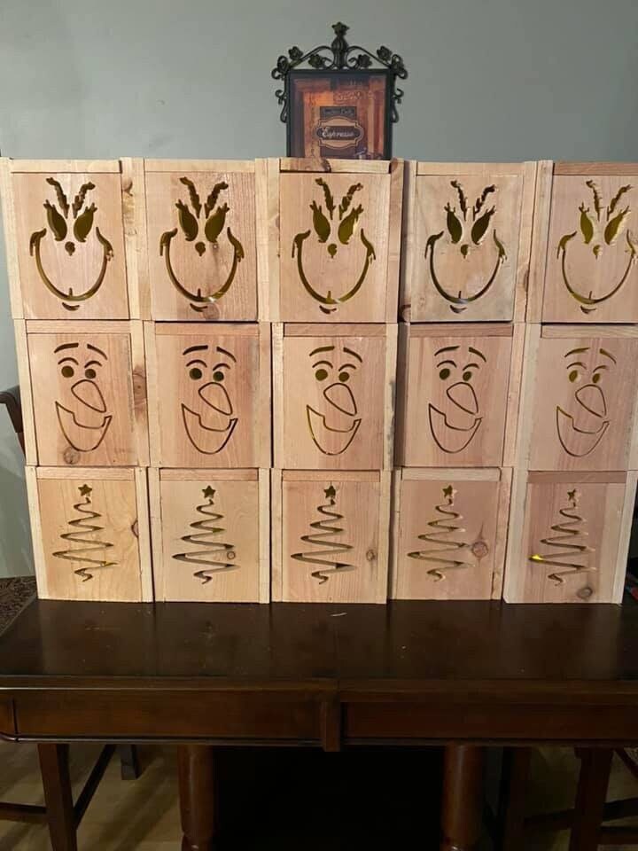 Wooden Christmas Lantern and Halloween JackoLantern Boxes Etsy