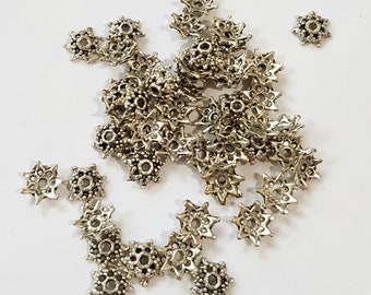 BEAD Caps, Ornate design, Antique silver, size 9mm x 3mm, 50 per pack, FREE SHIPPING Australia Only     0079
