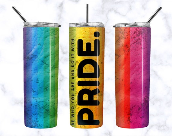 Pride LGBT Tumbler Wrap PNG Design 20 oz Skinny Tumbler Sublimation In