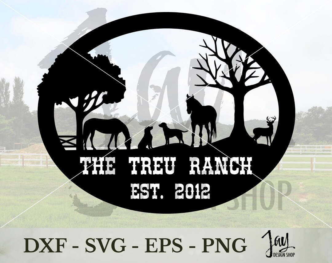 Pink Ranch Sign Svg Family Ranch Metal Cut Sign | Cowboy CNC Plasma Cut Files | Farm ...