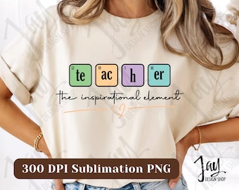 Teacher Periodic Table SVG PNG, Inspirational Science Classroom Cut File (Digital Download)