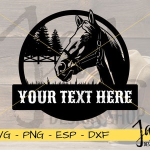 Ranch Monogram - Cowboy Design Glowforge Designs - Western Horse SVG - Customizable