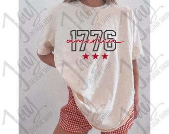 1776 America SVG, 4th of July PNG, Patriotic Shirt, Cricut Cut File, Sublimation