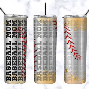 Baseball Mom Tumbler Wrap - Alcohol Ink Baseball Tumbler - Baseball Mom Sublimation PNG