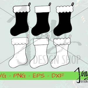 Kerstsok SVG - kousbundel - feestelijke kous - decoratie voor vakantieverblijf gesneden bestanden