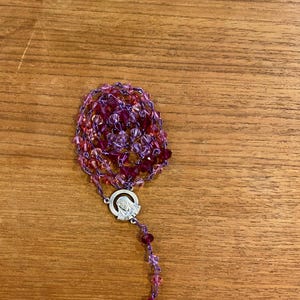 Beautiful pink and purple rosary - Catholic rosary - Communion gift - Rosary - Religious gifts