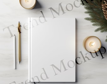 Spiral Notebook Mockup: Boho Journal Cover Template
