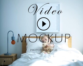 Animated Nursery Frame Mockup Video: Night to Day Transition (PSD & MP4 Download)