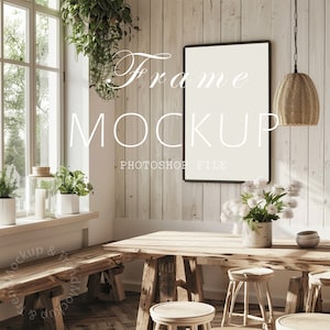 Frame mockup in home interior