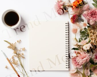 Spiraal notebookmodel: bohoplanner, dagboekontwerp (digitale ontwerpsjabloon)