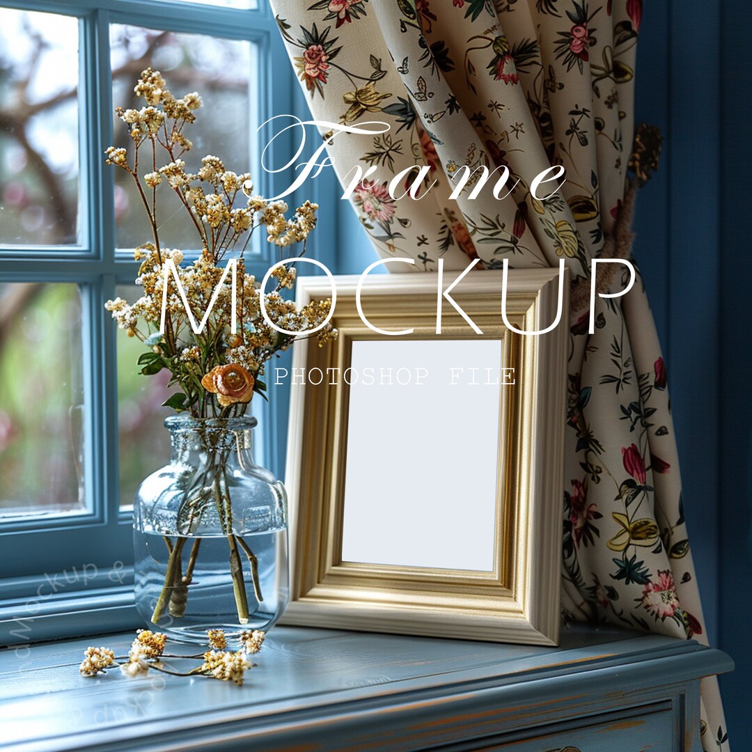 Slunted Frame Bohemian Wood Frame Mockup: Slanted Design (PSD & JPG) - Etsy