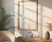 Mockups Contemporary Interior, Mid Century Modern Templates, PSD Wallart Mockup, Photoshop Art Display