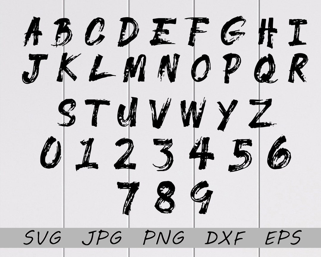 Brush Alphabet SVG, Brush Alphabet Font Svg Cut File Vector, Handwritten Brush Script Font