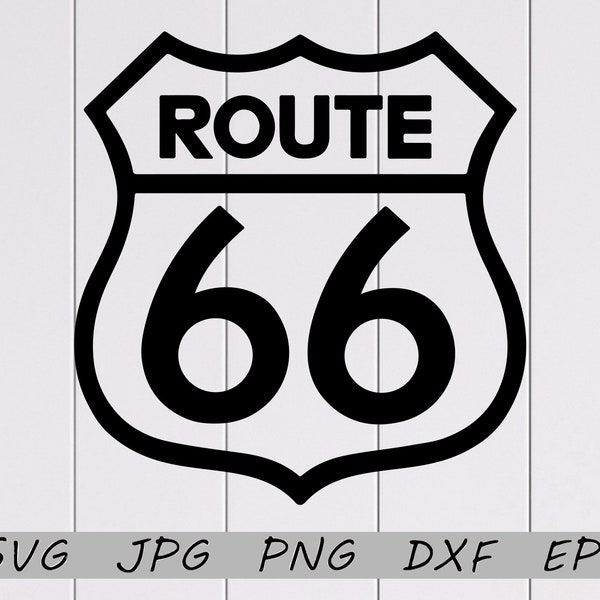 Route 66 Sign SVG, Route 66 Highway Sign SVG, Route 66 Vector Clipart, Vector Illustration