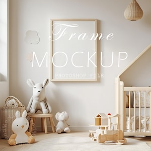 Maqueta de marco de guardería con forma de persona, maqueta de marco de habitación de bebé estilo bohemio, maqueta de arte de pared minimalista para habitación de niños, maqueta de arte de pared para habitación de niños