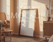 Boho Frame Mockup: Wall Art Photoshop Template (PSD & JPEG)