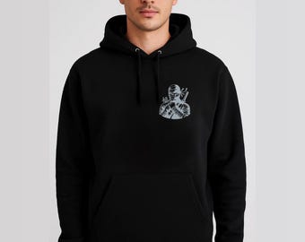 Bestickter Ninja Hoodie – japanischer Streetwear Samurai Pullover