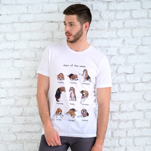 Days of the Week Beagle Dog T-Shirt - Ultra Cotton Unisex Tee