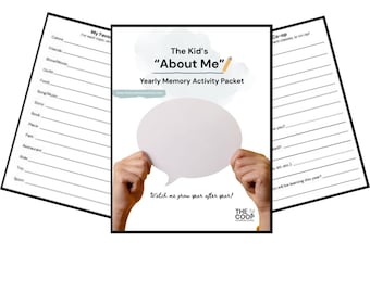 About Me Kids Activity Packet | First Day of School Keepsake | Printable Homeschool & Classroom Worksheet