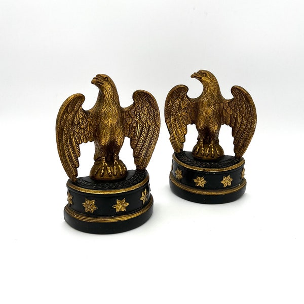 1940’s American Eagle Bookends by Borghese