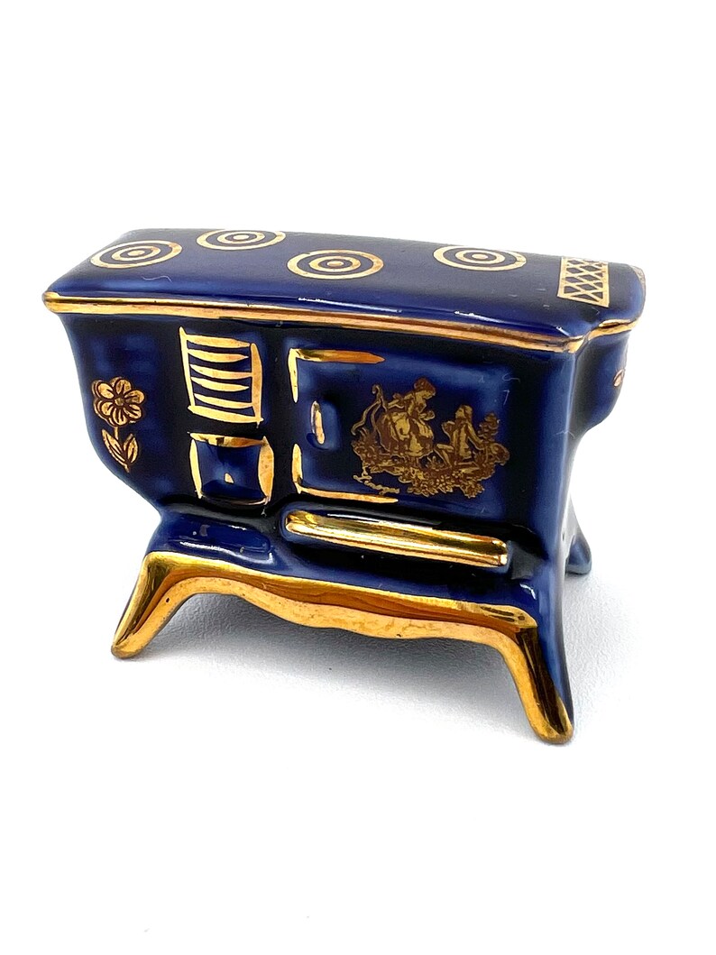 Limoges Cobalt Blue Porcelain Miniatures Made in France Etsy
