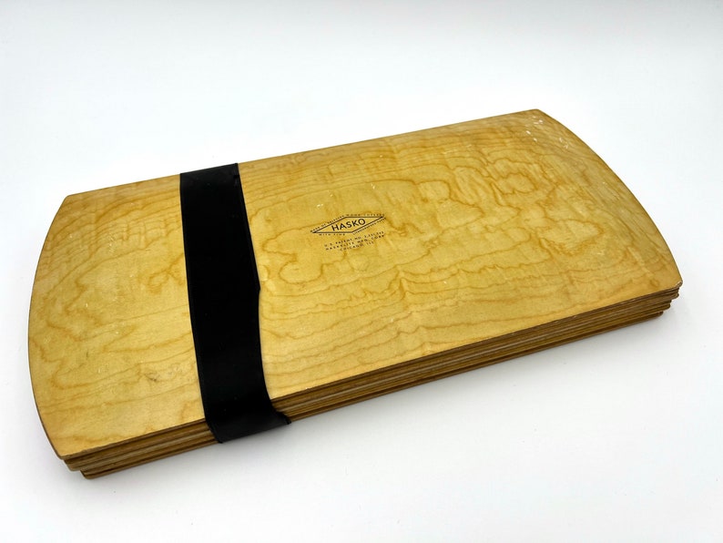 Vintage 1950s Set of 9 Hasko Wooden Lap Trays With Ducks Lithograph Design Etsy