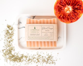 Blood Orange Thyme Soap | Bar Soap | Scented Soap | Cold Process Soap | All Natural Soap | Handmade Soap | Artisan Soap | Fall Soap