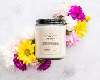 Enchanted Forest Soy Candle-Soy Candle Gift | Spring Candle | Handmade Candle | Scented Candle | Floral Candle